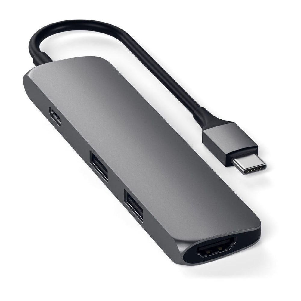 Adaptador multipuerto USB tipo C delgado 4K de Satechi - Gris espacial