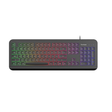 Teclado para juegos con cable RGB y retroiluminación de ViewSonic - Negro