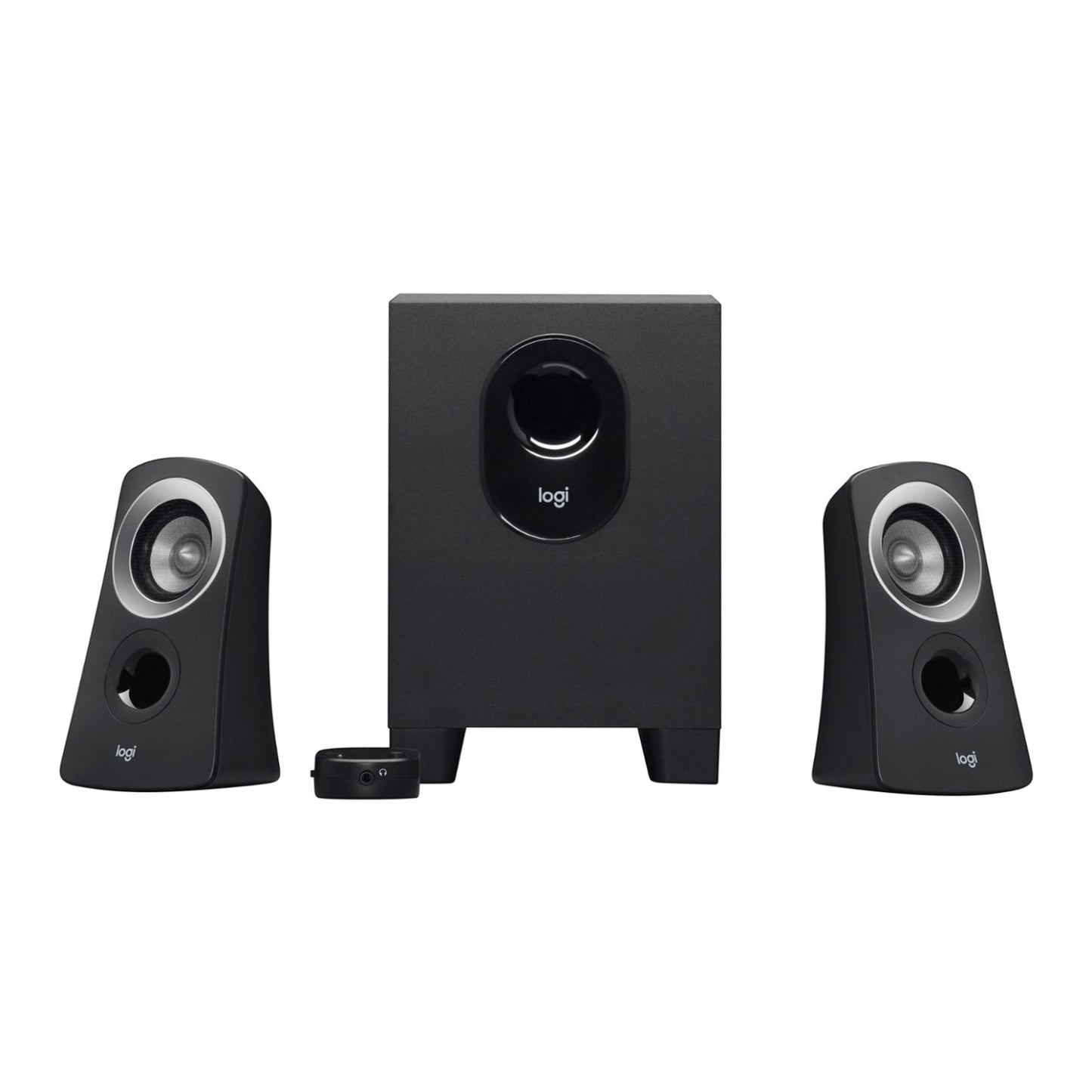 Sistema de altavoces de 2.1 canales Logitech Z313 (3 piezas), color negro