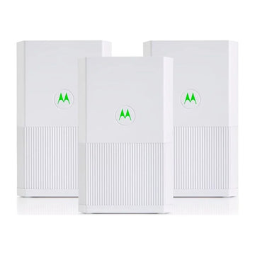Motorola Tri-Band Mesh WiFi System with Router & 2 Satellites - White