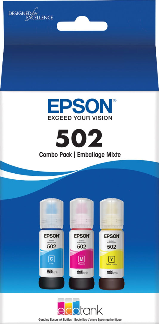 Botellas de tinta Epson T502520-S 502 (paquete de 3)