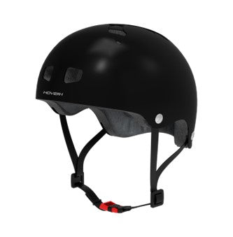 Casco deportivo grande para niños Hover-1 con acolchado interior suave, color negro