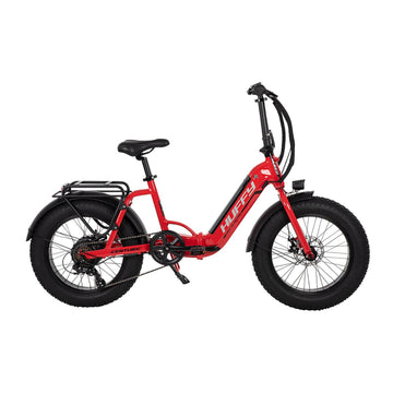 Bicicleta eléctrica plegable Huffy Centuric de 20" (negra y roja)