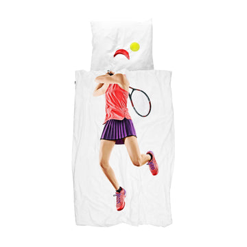 Snurk Twin Size 2-Piece Tennis Pro Duvet Cover Set - Light