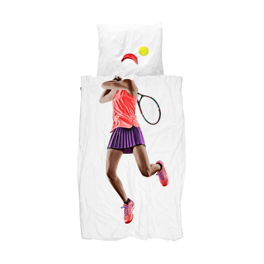 Snurk Twin Size 2-Piece Tennis Pro Duvet Cover Set - Dark