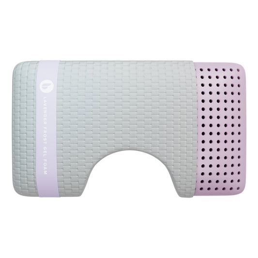 Almohada envolvente de perfil alto Blu Sleep Queen, lavanda escarchada