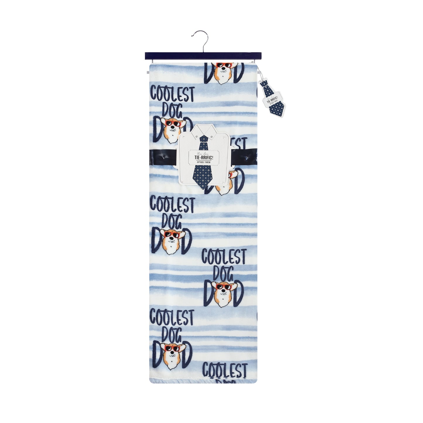 SL Home Fashions 50" x 70" Coolest Dog Dad Throw Blanket