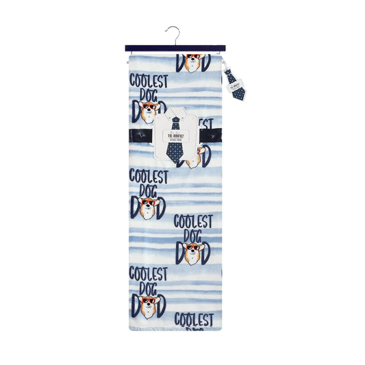 SL Home Fashions 50" x 70" Coolest Dog Dad Throw Blanket