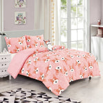 Juego de edredón de 4 piezas Esca Corgi tamaño matrimonial o queen, color rosa