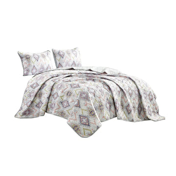 ESCA Kumani Queen Size 3-Piece Reversible Bedspread Set - Multicolor