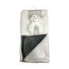 SL Home Fashions Rattle Buddies Flannel Sherpa Blanket with Toy - White Bear