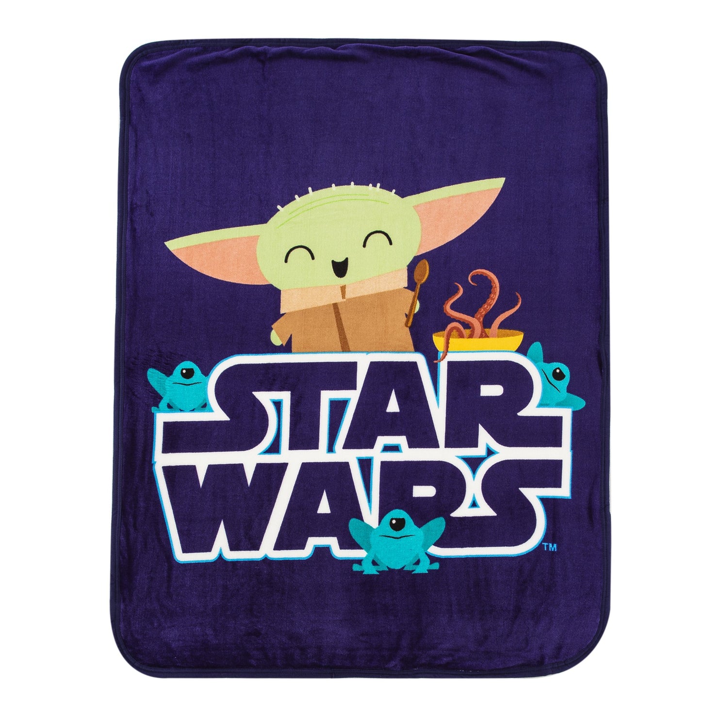 Star Wars The Mandalorian Snack is the Way Silk Touch Sherpa Throw