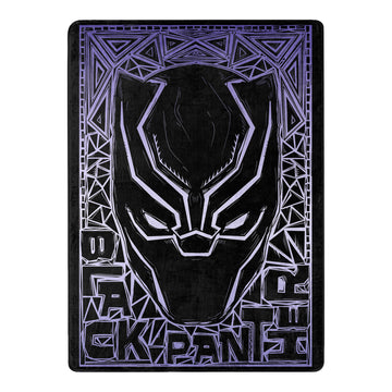 Manta de tacto sedoso con la mirada de Black Panther de Marvel