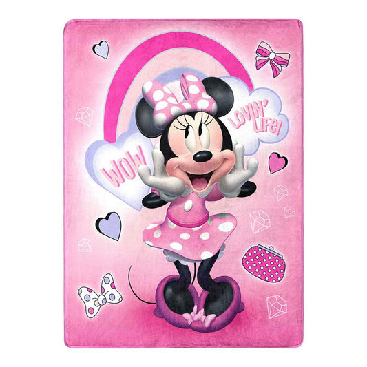Disney Minnie Mouse Wow Minnie Silk Touch Throw