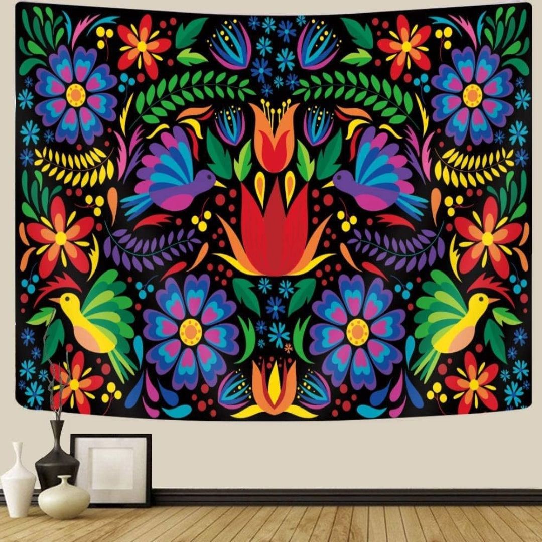 Goaok Mexican Tapestry - Black