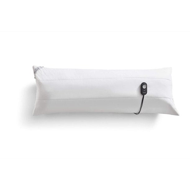 Sunbeam 2127865 54" Heated Body Pillow with Temperature Controller - White
