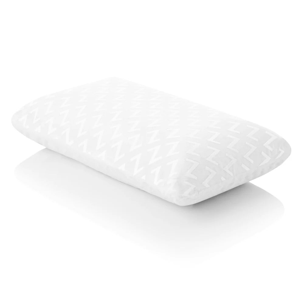 Almohada tamaño queen de masa de gel triturada Malouf - Color blanco