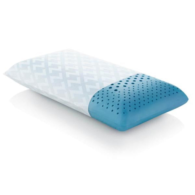 Almohada de espuma viscoelástica tamaño queen con infusión de gel refrescante ActiveDough de Malouf Zoned - Color blanco