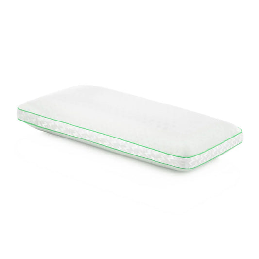 Almohada de espuma viscoelástica tamaño queen con infusión de menta ActiveDough de Malouf, color blanco