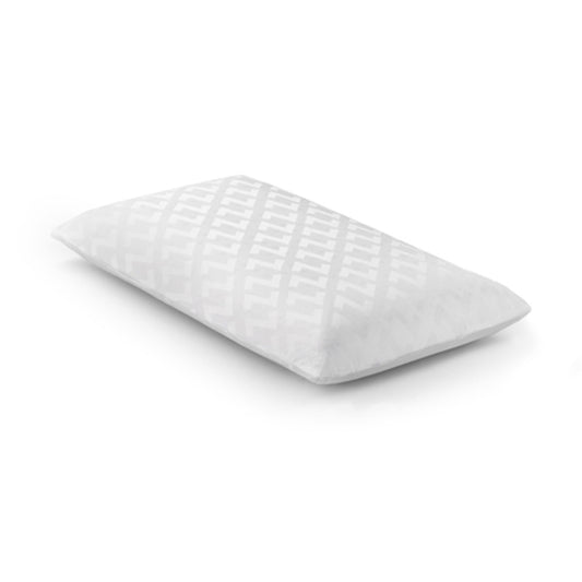 Malouf Zoned Activedough Bamboo Charcoal Infused Queen Size Mid Loft Pillow - White