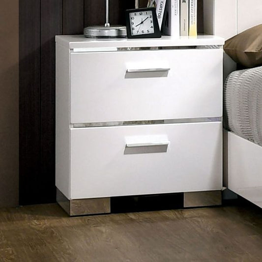 Mesita de noche Carlie de 26" con 2 cajones de Furniture of America