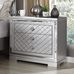Belleterre Nightstand with 3 Drawers by Furniture of America - Gray