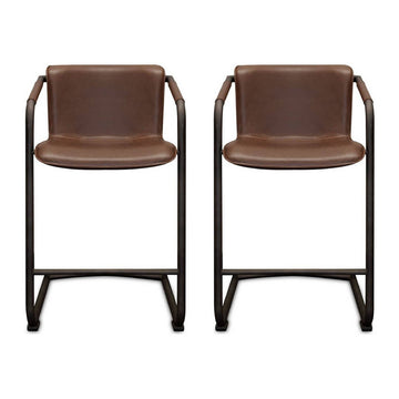 Juno 26.5" Counter Island Stool by Primitive Collections (Set of 2) - Chocolate