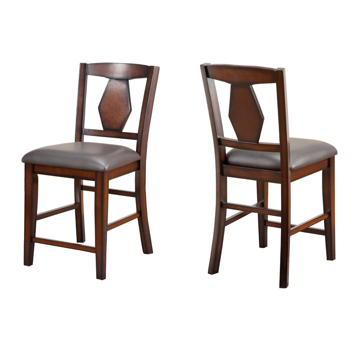 Tuscan Hills 42" Diamond Back Pub Chair (Set of 2) by Vilo Home - Brown