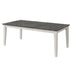 Monterey 78" Rectangle Dining Table with 1 x 18" Extendable Leaf by Martin Svensson Home - White/Gray - Curacao