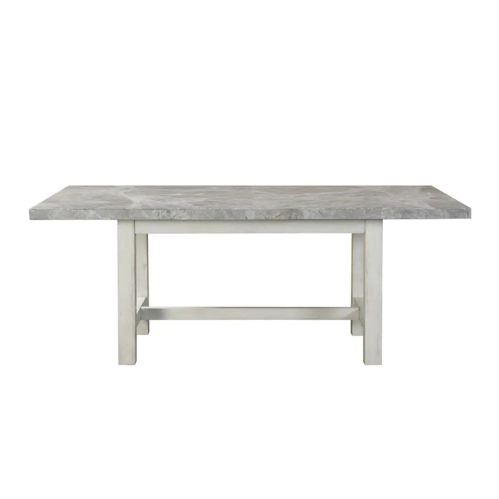 Canova 78" Marble Top Dining Table by Steve Silver Company - Gray