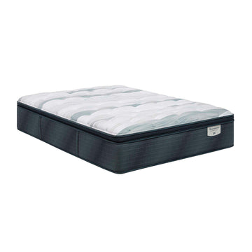Colchón firme tamaño Twin XL con cubierta acolchada mediana Beautyrest Harmony Lux Anchor Island, color gris y blanco