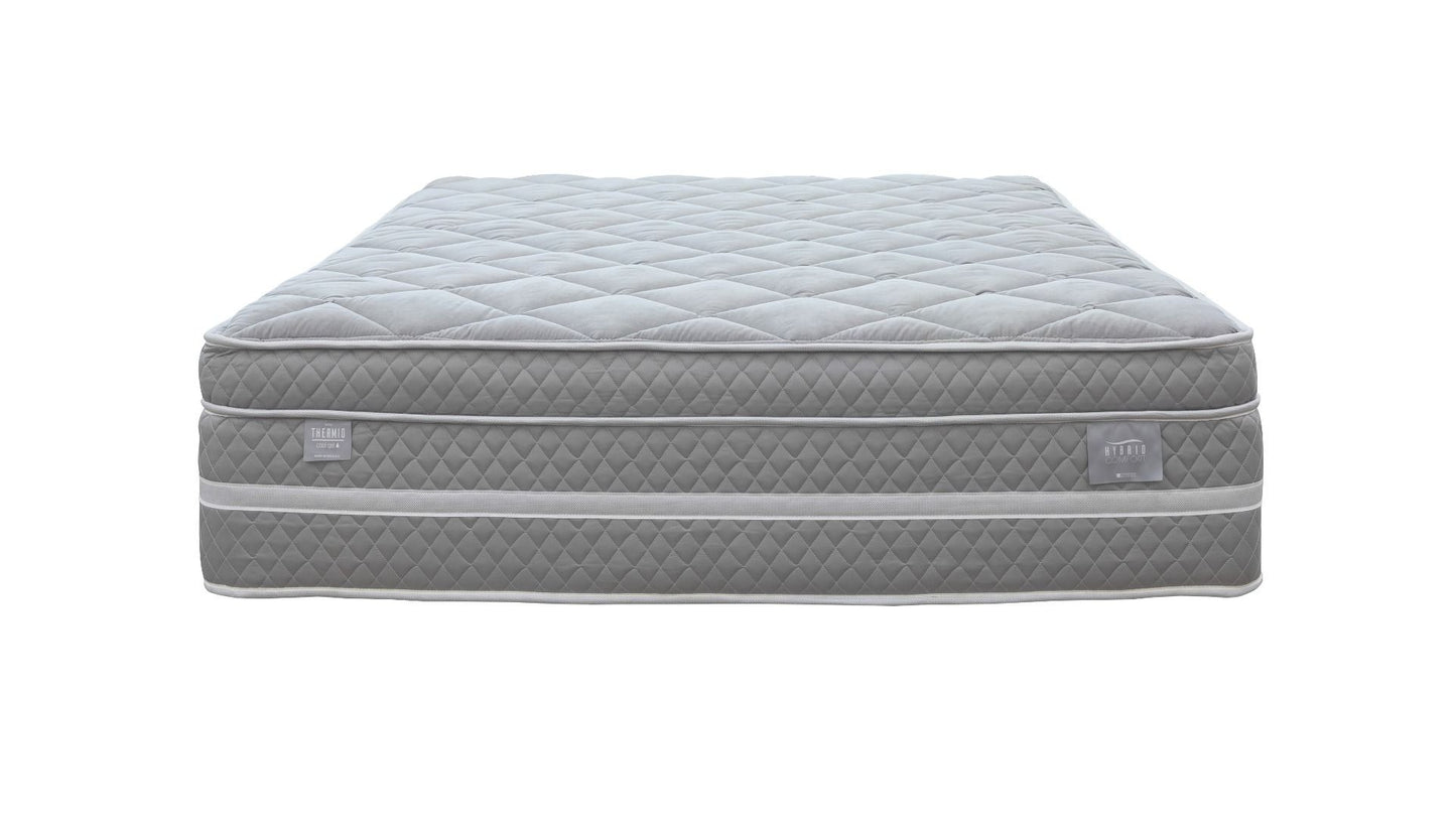 Colchón híbrido tamaño queen Comfort Bedding de 14" - Gris