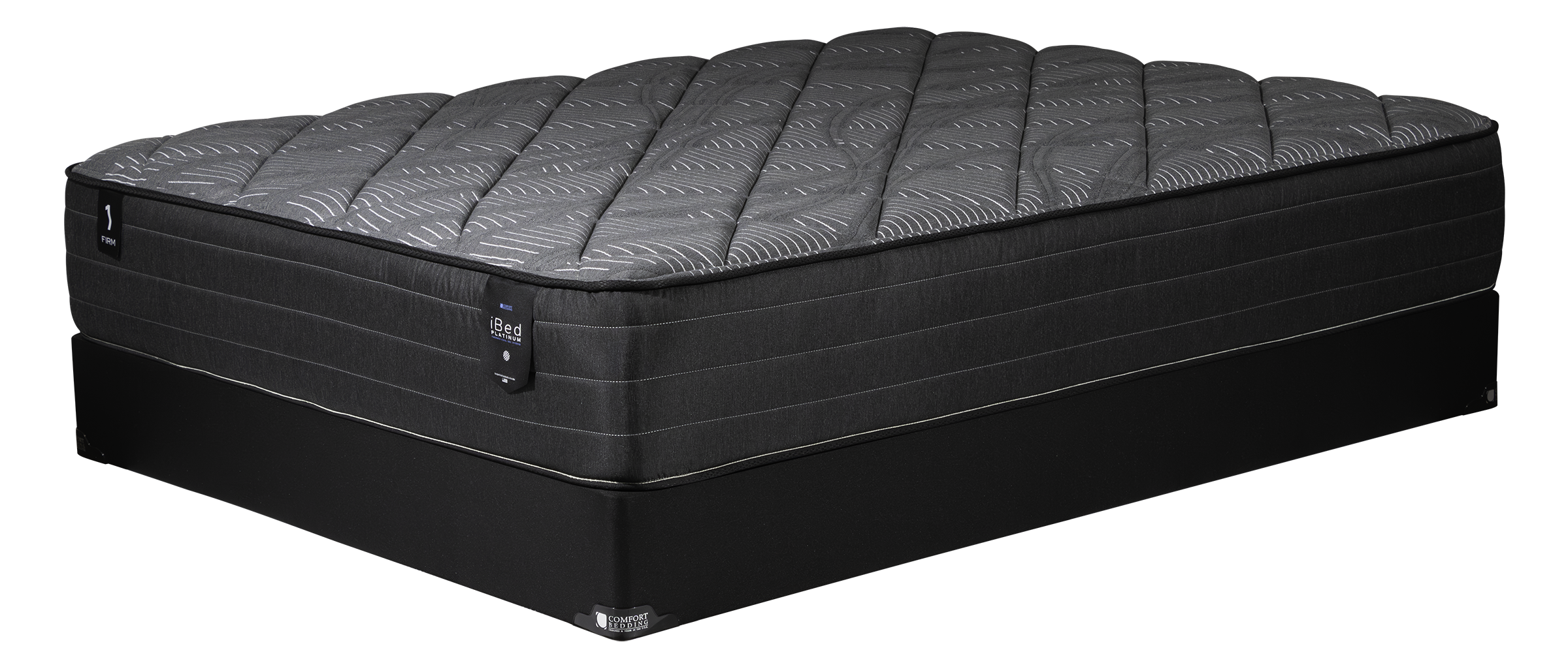 Ibedless IBed Firm Tight Top Thermio Cool Gel Queen Size Mattress - Black– Curacao
