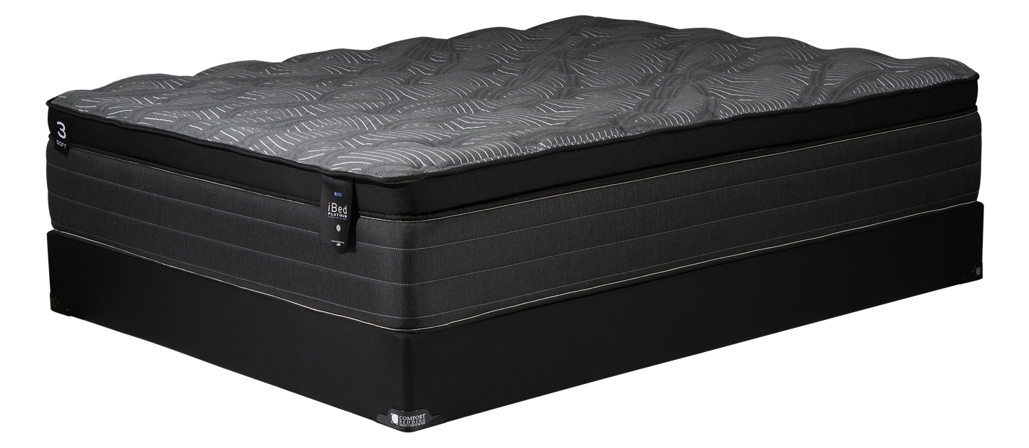 Comfort Bedding iBed Black Medium Pillow Top Mattress - Queen