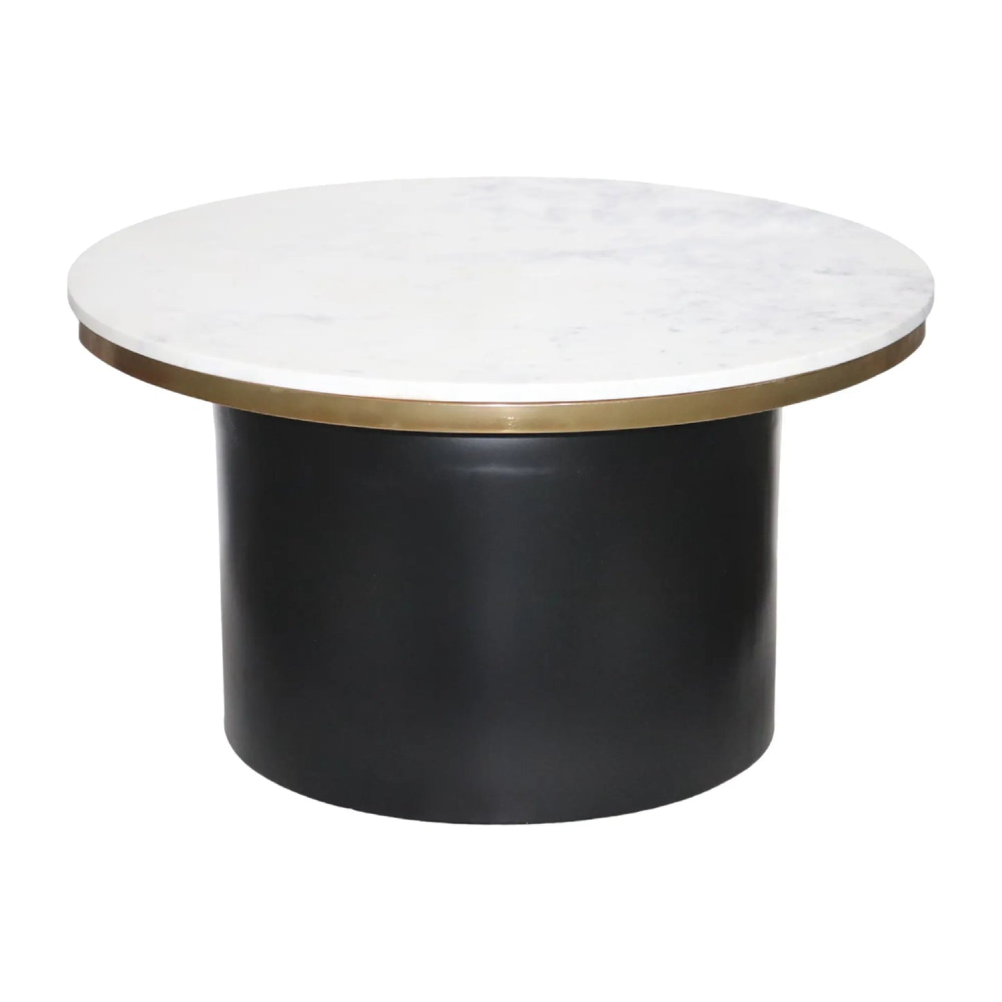 31" Cylinder Coffee Table by Sagebrook Home - Black