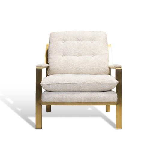 Bayou Boucle 32" Accent Chair by Primitive Collections - Brushed Gold