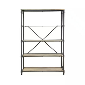 Itzel 71" 4 Tier Bookshelf by Acme Furniture - Beige/Gray