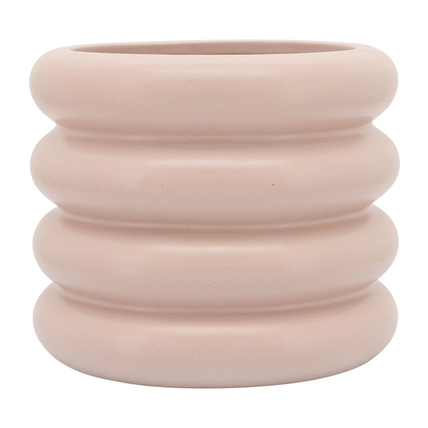 Macetero Bibendum de cerámica de 8" de Sagebrook Home - Rosa polvoriento