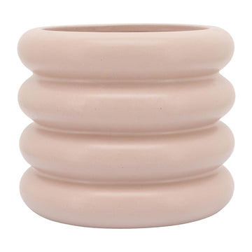 Sagebrook Home 8" Ceramic Bibendum Planter - Dusty Rose