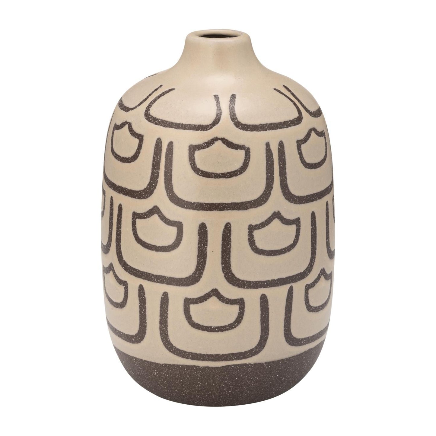 Sagebrook Home Eclectic 10" Ceramic Vase - Irish Cream