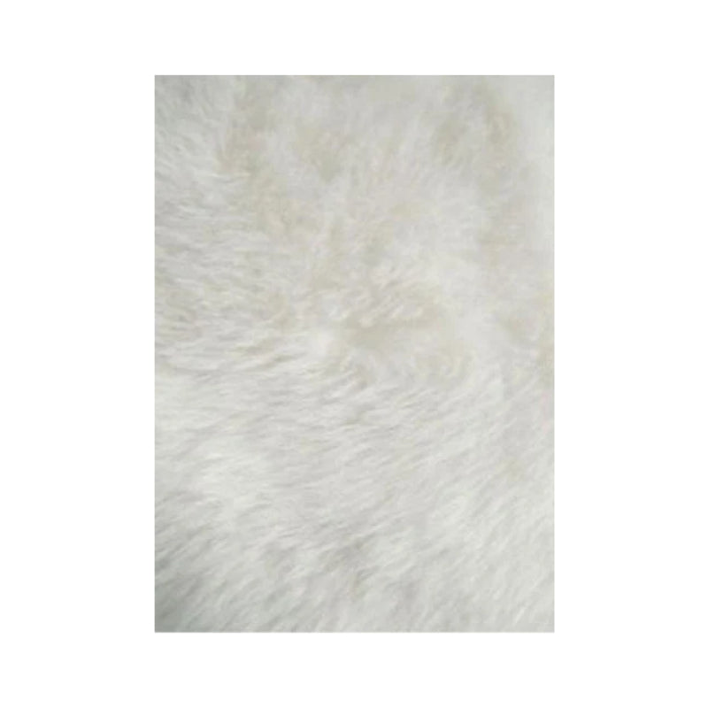 LA Rug 3' x 5' Flokati Area Rug in Polyester - White