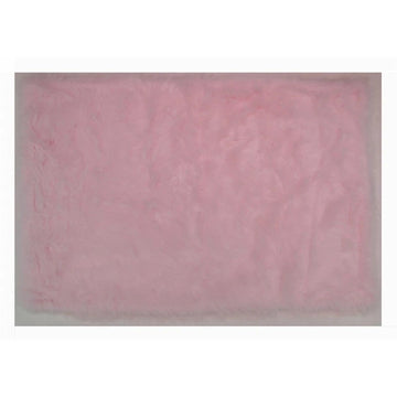Alfombra Flokati de 3' x 5' de LA Rug en acrílico - Rosa claro