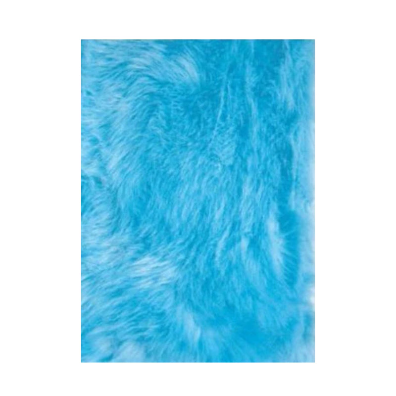 LA Rug 3' x 5' Flokati Area Rug in Polyester - Blue