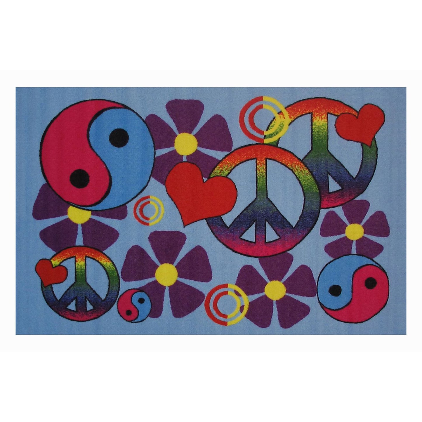 Alfombra Fun Time Lovely Peace de LA Rug de 3' x 5' en nailon, multicolor