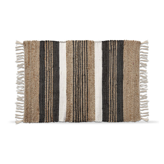 Tag Lowe 2' x 3' Leather Stripe Rug - Multicolor