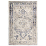 Alfombra rectangular tejida a máquina Tufan Veranda-01 de 4' x 6' en poliéster, color azul