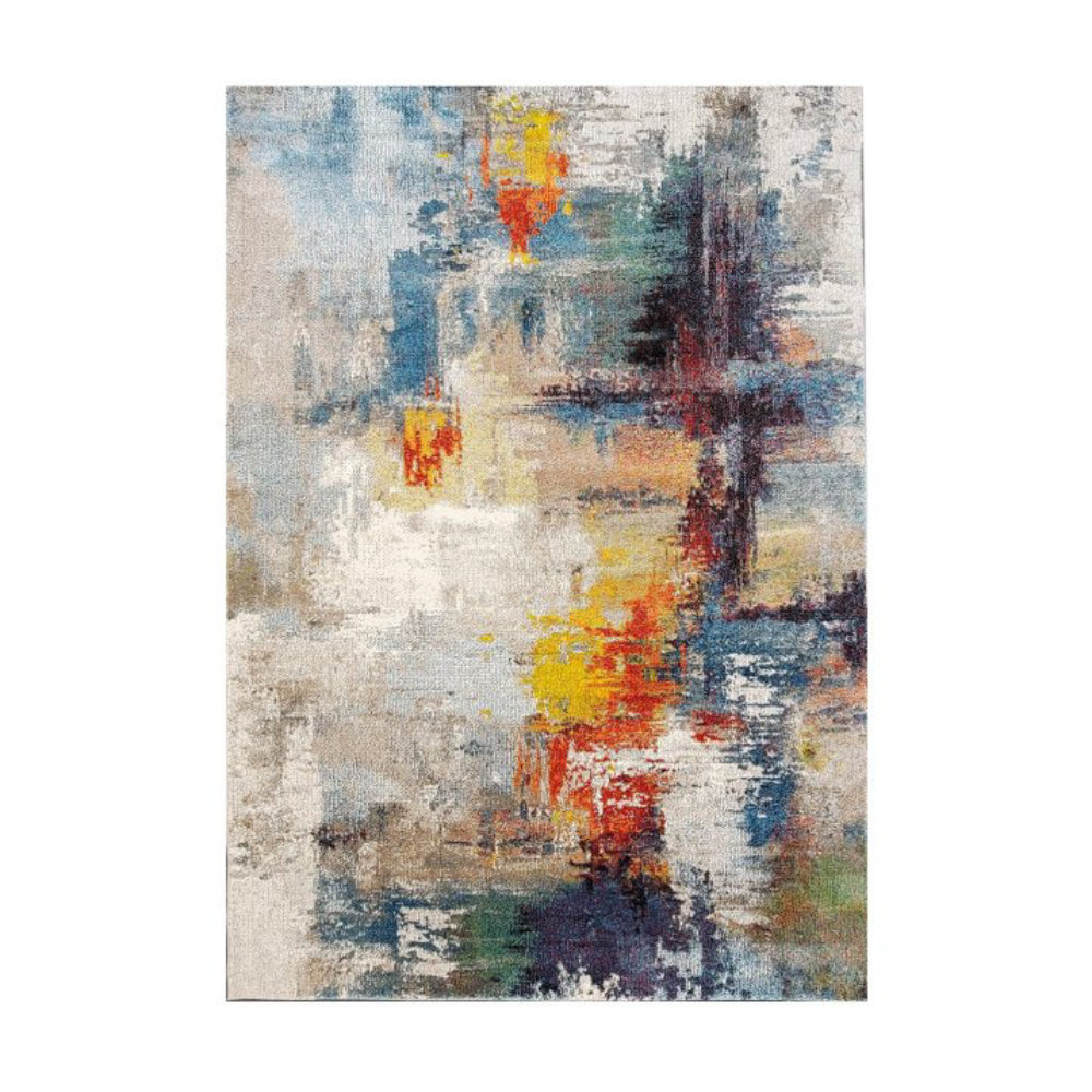 Tufan 5' x 8' Elton-01 Power Loomed Rectangle Rug in Polypropylene Pile and Polyester - Multicolor