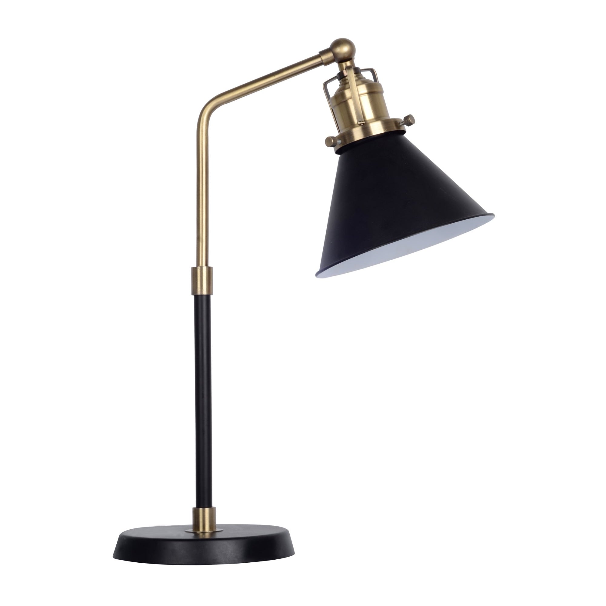 Adesso Modern 19" Desk Lamp - Black/Gold