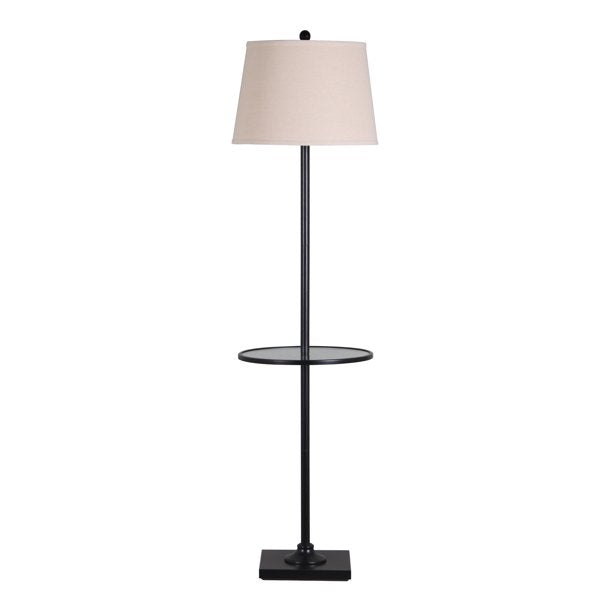 Adesso Levitt 60" Shelf Floor Lamp - Black