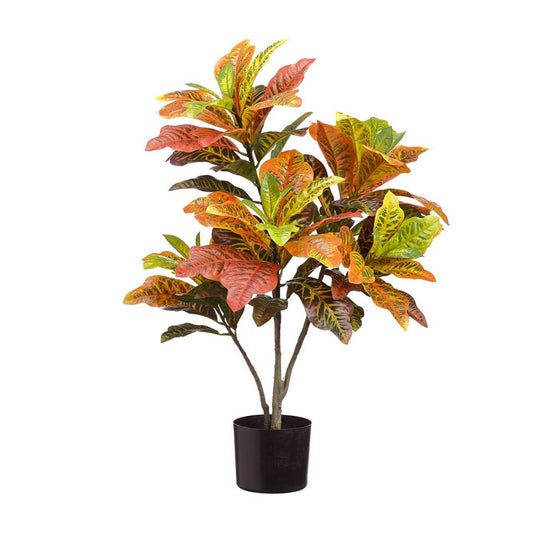 Allstate Floral 33" Croton Plant in Plastic Pot - Yellow/Mauve